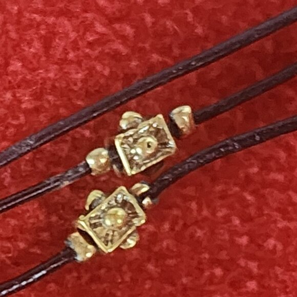 Chico's Vtg Multicolored Enamel Glass and Rhinestone Tile 34"-38.25" Necklace - Picture 14 of 16